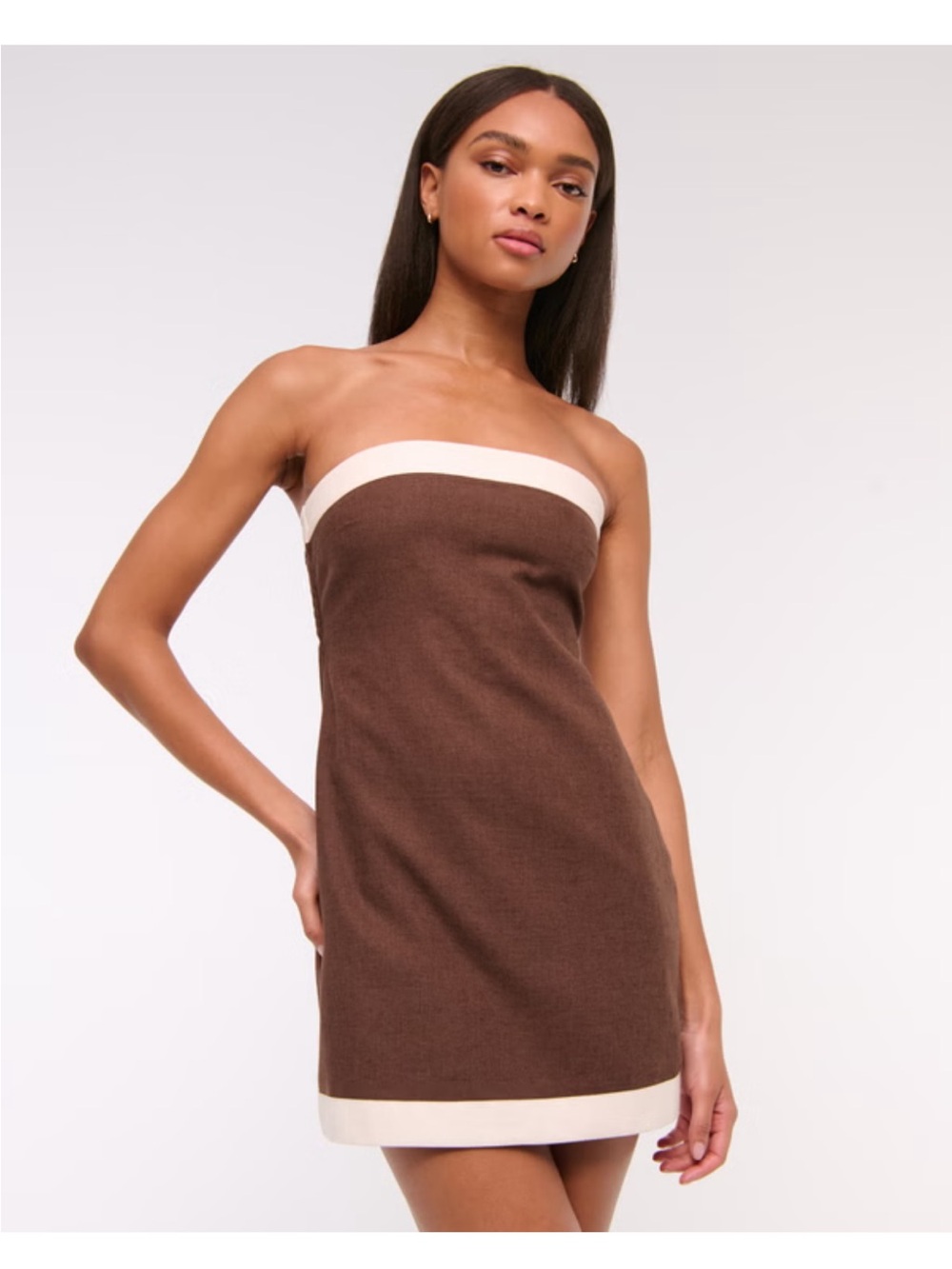 NWT A&F Scarlett Strapless Linen-Blend Skort